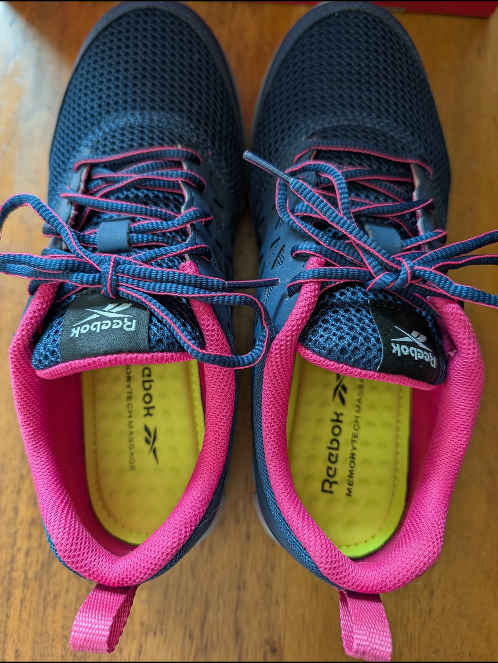 Reebok Navy and Pink Women's Slip-On Athletic Work Shoes - Picture 3 of 11